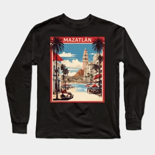 Mazatlan Mexico Vintage Poster Tourism Long Sleeve T-Shirt